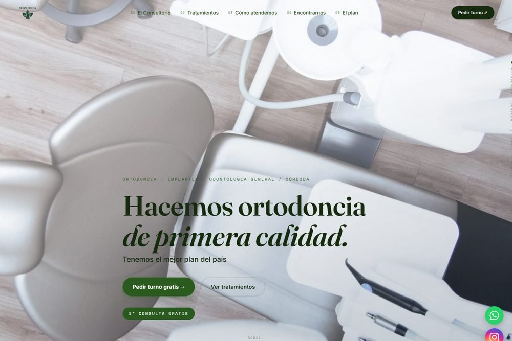 Sitio web de ProMédica Ortodoncia